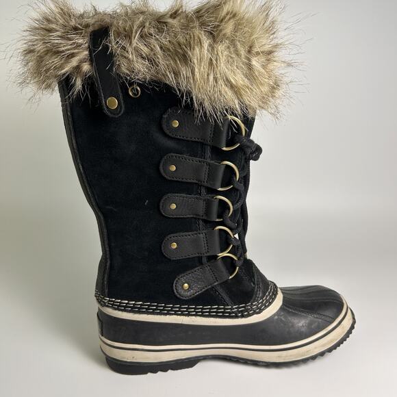 Sorel Joan of Arctic Fur Boots Women's 8 Waterproof Suede Winter Snow Aspen - Picture 8 of 11